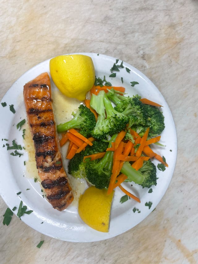Grilled Salmon.