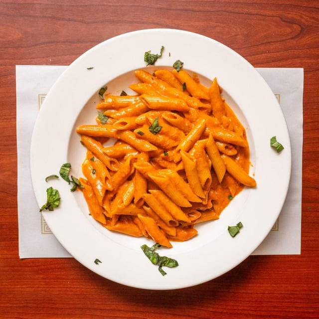 Penne Vodka with Chicken.